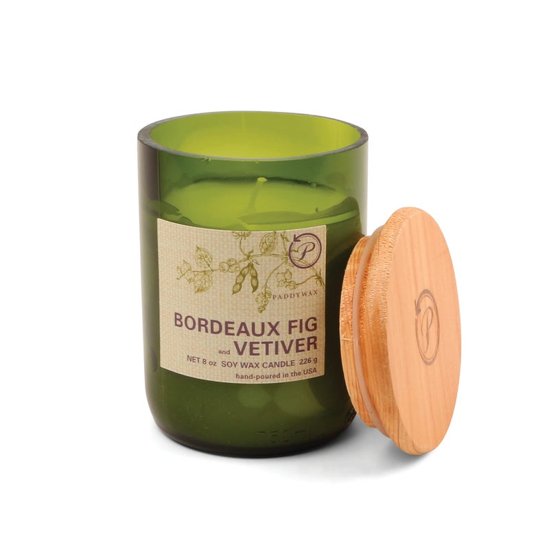 Paddywax Eco Collection Scented Soy Wax Jar Candle  8-Ounce  Bordeaux Fig & Vetiver - Image 1
